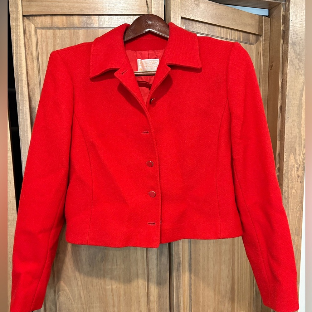 Vintage Pendleton Virgin Wool Short Blazer USA Made Vtg Size 12